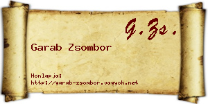 Garab Zsombor névjegykártya